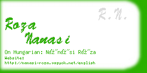 roza nanasi business card